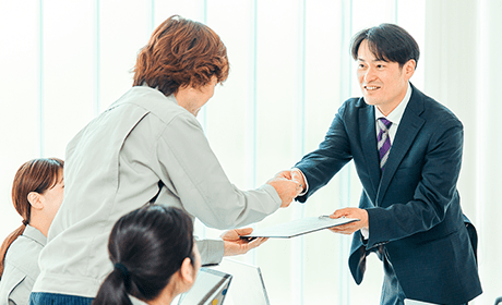 個人の方にもわかりやすく、やさしく対応